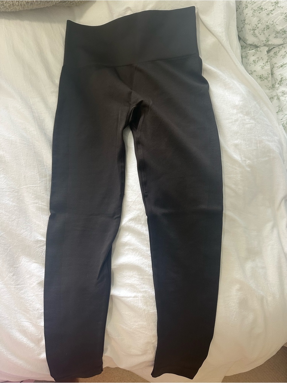 SET Active Brown Ribbed High-Waist Leggings